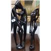Image 1 : PAIR OF HAND CARVED KENYAN STATUES