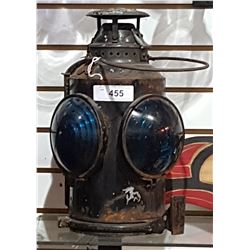 ANTIQUE RAILWAY SIGNAL LANTERN