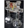 Image 1 : PAIR CRUCIFIX CANDLE HOLDERS