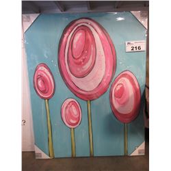 10 NEW ASSORTED PAINTED CANVASES