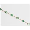 Image 1 : 14KT. GOLD 14 EMERALD (4.20CT) BRACELET MADE IN CANADA. APPRAISED $1399
