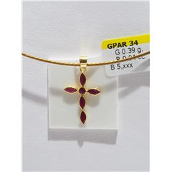 18KT. GOLD WITH BEZEL SET RUBIES (APPROX. 0.94CT). APPRAISED $1200