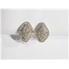 Image 1 : STERLING SILVER DIAMOND CLUSTER (0.50CT) EARRINGS. REPLACEMENT APPRAISAL $600