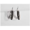 Image 1 : STERLING SILVER RHODIUM PLATED EARRINGS WITH 90 DIAMONDS (APPROX. 0.65CT). RETAIL $500