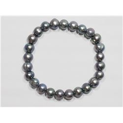 FRESH WATER PEACOCK PEARL(JUNE BIRTHSTONE) FLEXIBLE BRACELET, RETAIL $150