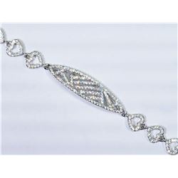 STERLING SILVER CUBIC ZIRCONIA BRACELET, RETAIL $300