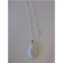 JADEITE PENDANT WITH STERLING SILVER CHAIN, RETAIL $300