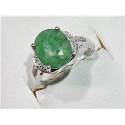 STERLING SILVER EMERALD RING, RETAIL $350