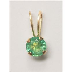 10KT YELLOW EMERALD PENDANT RETAIL $100