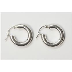 STERLING SILVER HOOP EARRINGS (APP 3.25G) RETAIL $100