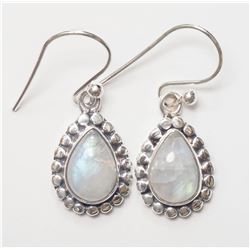 STERLING SILVER MOONSTONE EARRINGS RETAIL $250