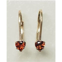 STERLING SILVER GENUINE GEMSTONES HEART SHAPED EARRINGS RETAIL $250