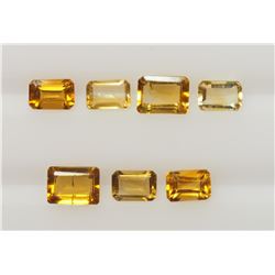 GENUINE EMERALD-CUT ASSORTED SIZES CITRINE (NOVEMBER BIRTHSTONE) RETAIL $300