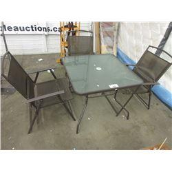 OUTDOOR PATIO TABLE SET WITH 3 CHAIRS