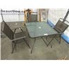 Image 1 : OUTDOOR PATIO TABLE SET WITH 3 CHAIRS