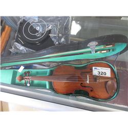 VIOLIN WITH CASE & 2 BOWS