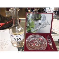 CRYSTAL DECANTER WITH CRYSTAL STAND