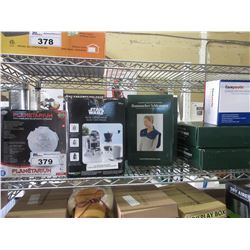 WIRELESS BLUETOOTH SPEAKER/R2-D2 COFFEE PRESS/CAREPEUTIC MASSAGER/2 CIRCULATING LEG WRAPS/CORDLESS