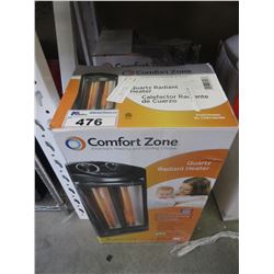 COMFORT ZONE QUARTZ RADIANT HEATER/BODY PILLOW
