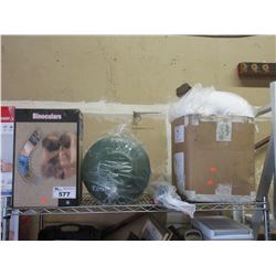 LARGE BINOCULARS/CAMERA TRIPOD/INSECT TRAP/BODY PILLOW