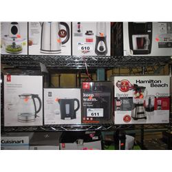 HAMILTON BEACH BLENDER/PERSONAL FAN HEATRER/CORDLESS GLASS KETTLE/ELECTRIC CORDLESS KETTLE