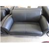 Image 2 : NEW 3 PIECE MATCHING BLACK LEATHER SOFA, CHAIR & LOVESEAT