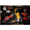 Image 2 : SHELF OF POWER TOOLS INCLUDING DEWALT, BLACK & DECKER, AND RIGID