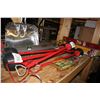Image 2 : LARGE SHELF OF LEVELS, MAGNETIC PICK-UP TOOLS, SAWS, RULERS, AND MORE
