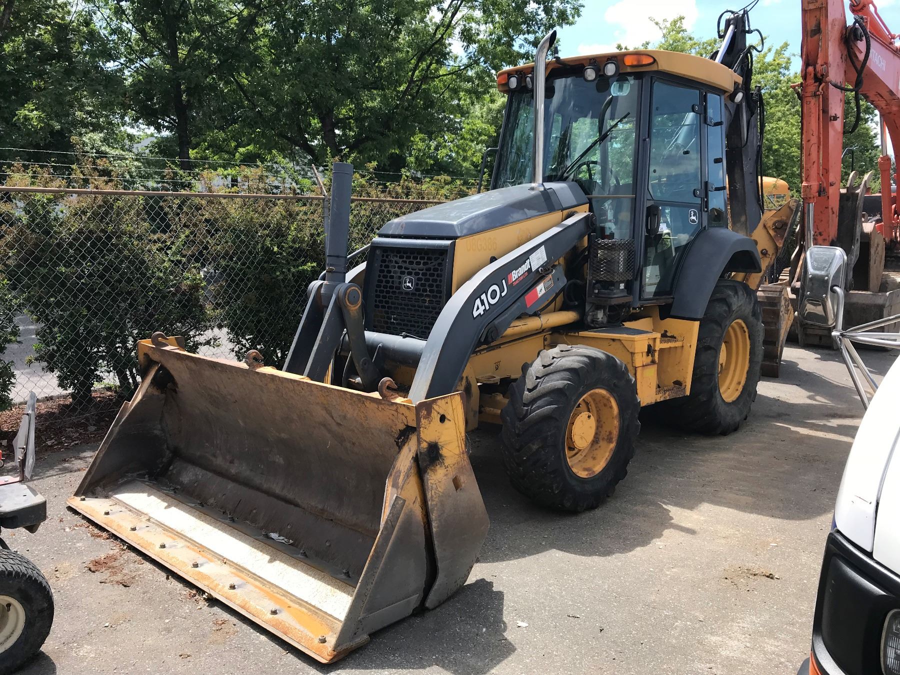 2008 JOHN DEERE 410J, BACKLOADER, YELLOW, DIESEL, VIN#T0410JX165838 ...