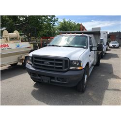 2003 FORD F-550 XL SUPERDUTY, DUMP TRUCK, WHITE, VIN # 1FDAF56P33EC00443