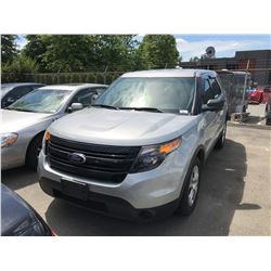 2013 FORD EXPLORER, 4DR SUV, GREY, VIN # 1FM5K8AR0DGA47971