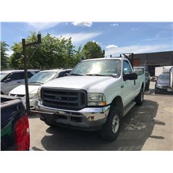 2003 FORD F-250 PU, WHITE, VIN # 1FTNF21L3EB33513