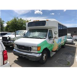 2004 FORD E-250 AEROTECH BUS, 6.8L, GAS, AUTOMATIC, VIN#1FDXE45554HB16119, 139,527KMS,