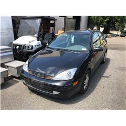 2002 FORD FOCUS ZX3, 2DR HATCHBACK, BLACK, VIN # 3FAFP31352R195215