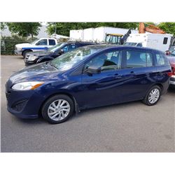 2012 MAZDA 5, 4DR SW, BLUE, VIN # JM1CW2CL6C0122430