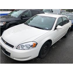 2006 CHEVROLET IMPALA, WHITE 4DRSD, GAS, AUTOMATIC, VIN#2G1WS551269393011, 134,450KMS,