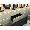 Image 2 : STEELCASE MAPLE TOP/GREY 3 DRAWER LATERAL FILE CABINET