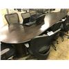 Image 2 : DARK WOOD 14' RACETRACK BOARDROOM TABLE
