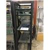 Image 2 : LOT OF 3 SERVER RACKS WITH ASSORTED OMEGA CHASSIS' & WIRING COMPONENTS