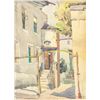 Image 1 : Watercolor on Paper Town Scene Unknown Artist