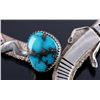 Image 7 : Signed Navajo Sterling Silver Turquoise Necklace