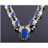 Image 2 : Navajo Sterling Silver Lapis Squash Blossom