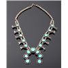 Image 1 : Navajo Sterling Silver Turquoise Squash Blossom