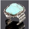 Image 2 : Signed Navajo Sterling Silver Turquoise Cuff
