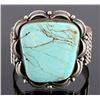 Image 3 : Signed Navajo Sterling Silver Turquoise Cuff