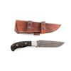 Image 1 : CFK Damascus & Buffalo Horn Knife w/ Scabbard