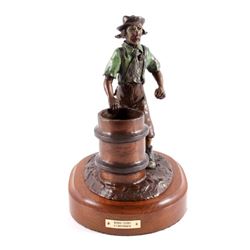 Original G.C. Wentworth  Rodeo Clown  Bronze