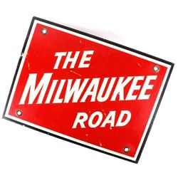 The Milwaukee Road Reflective Steel Car Sign