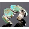 Image 2 : Navajo Sterling Silver Turquoise Cuff