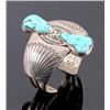Image 1 : Signed Navajo Sterling Silver Turquoise Cuff